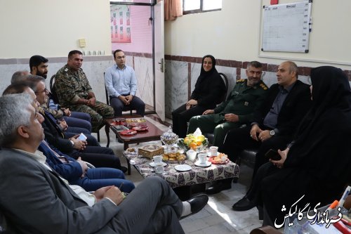 دیدار فرماندار و فرمانده سپاه گالیکش با رئیس و کارکنان اداره ورزش و جوانان شهرستان