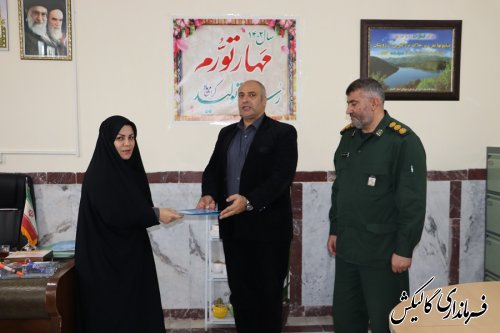 دیدار فرماندار و فرمانده سپاه گالیکش با رئیس و کارکنان اداره ورزش و جوانان شهرستان