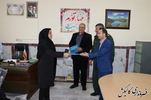 دیدار فرماندار و فرمانده سپاه گالیکش با رئیس و کارکنان اداره ورزش و جوانان شهرستان