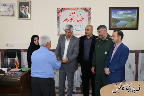 دیدار فرماندار و فرمانده سپاه گالیکش با رئیس و کارکنان اداره ورزش و جوانان شهرستان