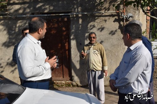 بازدید میدانی فرماندار علی آبادکتول از روستاهای آزادتپه ، قره بلاغ و مارانکلاته