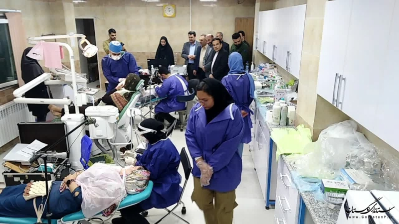 بازدید معاون سیاسی امنیتی و اجتماعی استاندار از فعالیت جهادی درمانی در آق قلا