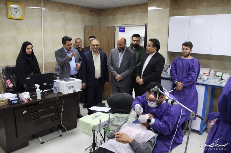 بازدید معاون سیاسی امنیتی و اجتماعی استاندار از فعالیت جهادی درمانی در آق قلا