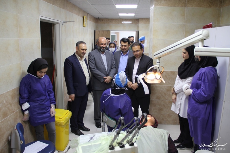 بازدید معاون سیاسی امنیتی و اجتماعی استاندار از فعالیت جهادی درمانی در آق قلا