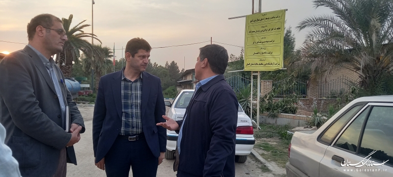 بازدید میدانی معاون استاندار از پروژه دوربرگردان محمدآباد گرگان