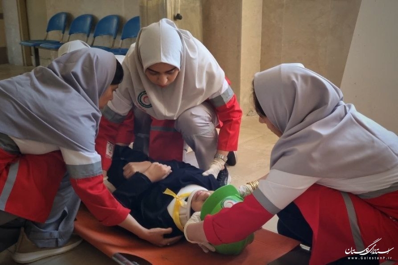 برگزاری مانور آمادگی در برابر حوادث در کانون دانشجویی گنبدکاووس