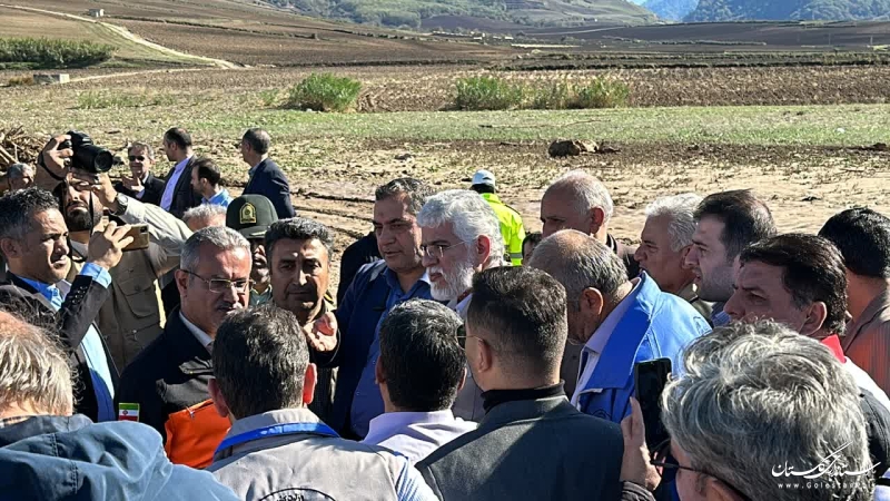 بازدید استاندار گلستان از مناطق سیل‌زده گالیکش 