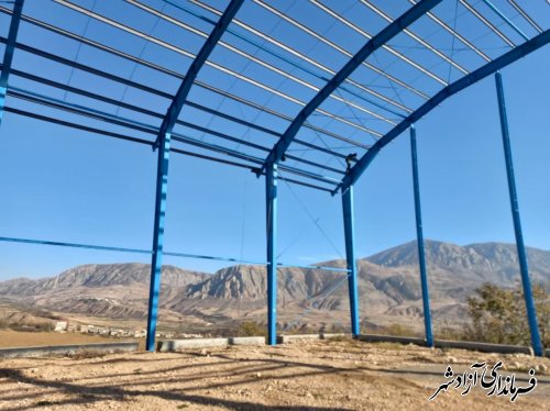 بازدید فرماندار از روند ساخت سالن ورزشی روستای وامنان