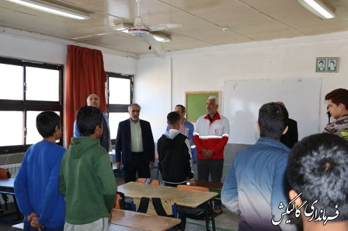 بیست‌وپنجمین مانور سراسری زلزله و ایمنی در مدرسه شهید کریمی گالیکش برگزار شد