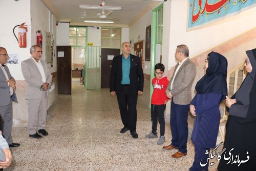 بازدید فرماندار شهرستان از آموزشگاه استثنایی شهید نقدی‌پور گالیکش
