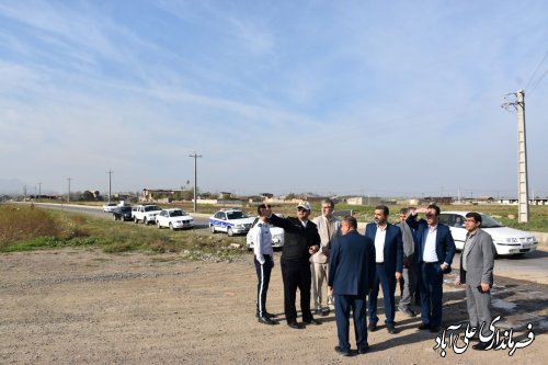 بازدید میدانی اعضای شورای ترافیک شهرستان با حضور فرماندار علی آبادکتول