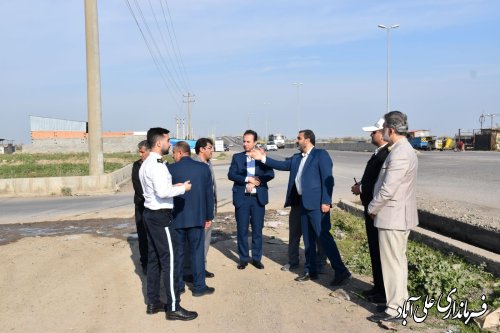 بازدید میدانی اعضای شورای ترافیک شهرستان با حضور فرماندار علی آبادکتول