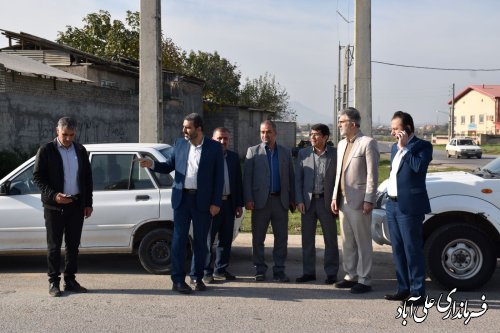 بازدید میدانی اعضای شورای ترافیک شهرستان با حضور فرماندار علی آبادکتول