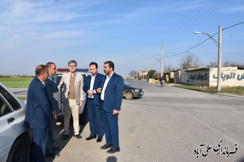 بازدید میدانی اعضای شورای ترافیک شهرستان با حضور فرماندار علی آبادکتول