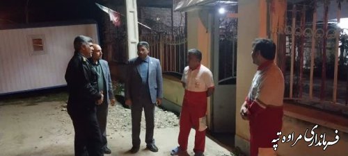 بازدید شبانه فرماندار مراوه‌تپه از مراکز خدمت رسان شهرستان