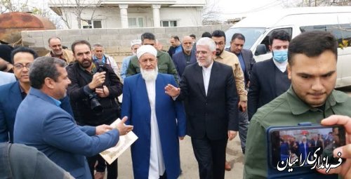 استاندار گلستان با استقبال گرم فرماندار شهرستان و مسئولان وارد شهر تاتار علیاء شد
