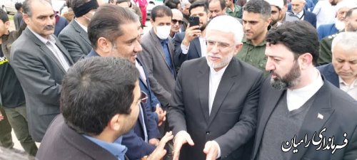 استاندار گلستان با استقبال گرم فرماندار شهرستان و مسئولان وارد شهر تاتار علیاء شد
