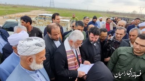 بازدید میدانی استاندار گلستان از مصلی نماز جمعه اهل سنت در شهرتاتارعلیاء