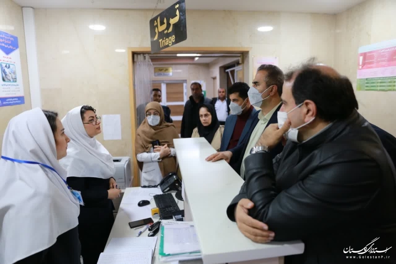 بازدید شبانه رییس دانشگاه علوم پزشکی از مرکز آموزشی درمانی ۵آذر گرگان