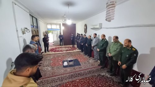 دیدار فرماندار کلاله با خانواده شهید جاودان فر