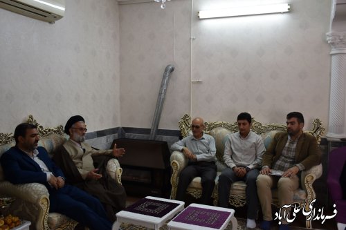 دیدار فرماندار وامام جمعه علی آبادکتول با جانبازان دفاع مقدس به مناسبت روز جانباز