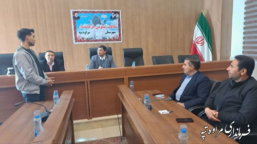 برگزاری ملاقات عمومی فرماندار شهرستان مراوه تپه 
