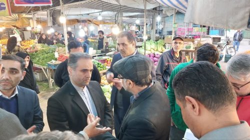بازدید میدانی فرماندار گرگان از اصناف و بازار شب عید