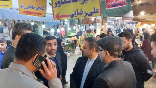 بازدید میدانی فرماندار گرگان از اصناف و بازار شب عید