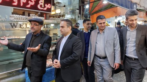 بازدید میدانی فرماندار گرگان از اصناف و بازار شب عید
