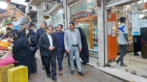 بازدید میدانی فرماندار گرگان از اصناف و بازار شب عید