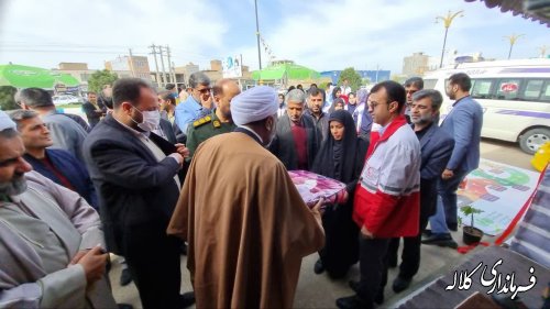 راه اندازی پایگاه هلال احمر در ورودی شهر کلاله به منظور ارائه خدمات به مسافرین نوروزی
