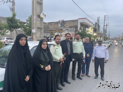 تقدیر فرماندار از عوامل اجرایی "طرح نور " فراجا در آزادشهر
