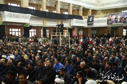 حضور فرماندار گالیکش و همراهان در مراسم گرامیداشت شهید جمهور در مصلی وحدت گرگان