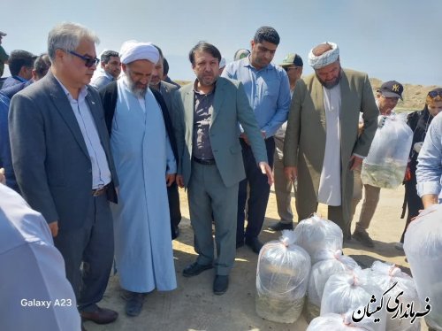 رها سازی بچه ماهیان استخوانی و خاویاری در رودخانه گرگانرود شهرستان گمیشان