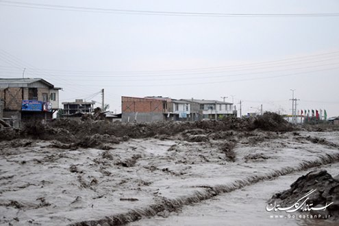 خسارت شدید سیل به مزارع کشاورزی و راه‎های ارتباطی شرق گلستان