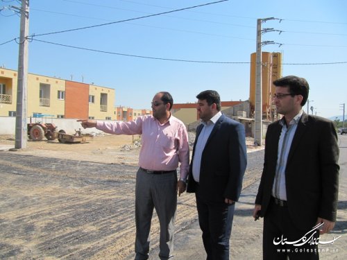 بازدید فرماندار رامیان از پروژه مسکن مهر شهر دلند