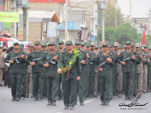 نمایش صلابت و اقتدار نیروهای مسلح شهرستان رامیان