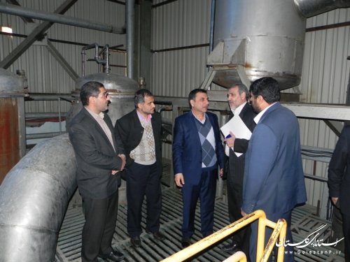 بازدید فرماندار از کارخانه تولید محصولات لبنی "افتخار گلستان" مینودشت
