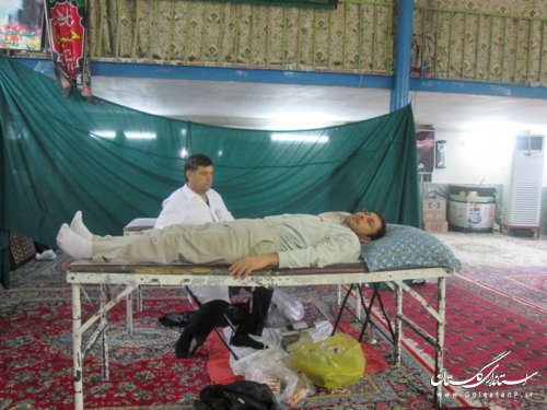 اهدای خون مردم نوع دوست روستای صادق آباد