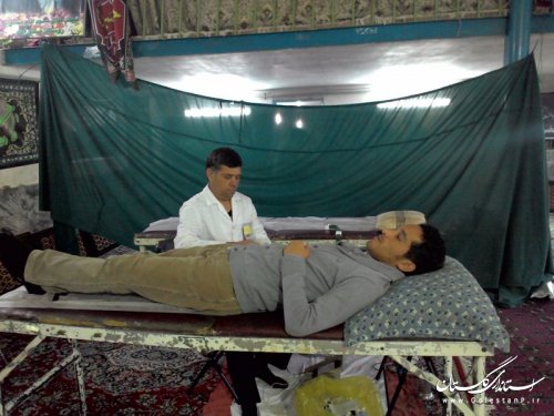 اهدای خون مردم نوع دوست روستای صادق آباد