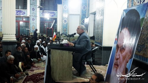 سخنرانی استاندار گلستان در روستای ازدارتپه