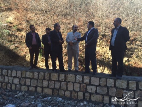 بازدید مدیرعامل شرکت آب منطقه ای گلستان از دیواره سازی رودخانه زیارت