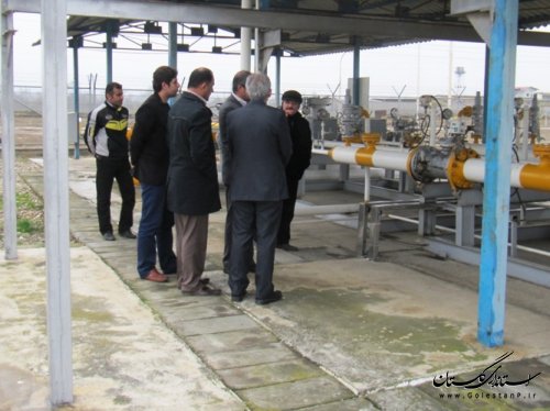 بازدید فرماندار کردکوی از شرکت گاز شهرستان و خط انتقال لوله گاز کربچه-کردکوی