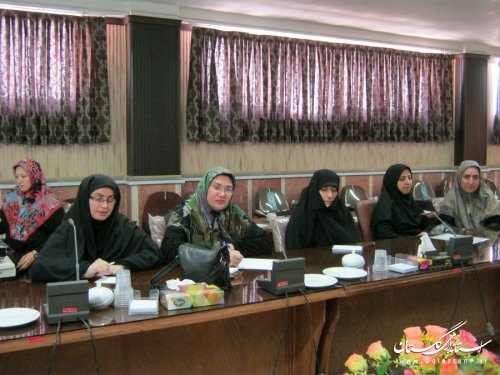برگزاری جلسه کارگروه بانوان فرمانداری شهرستان ترکمن با موضوع جمعیت