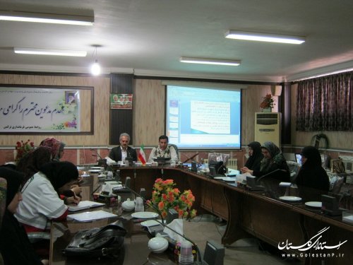 برگزاری جلسه کارگروه بانوان فرمانداری شهرستان ترکمن با موضوع جمعیت