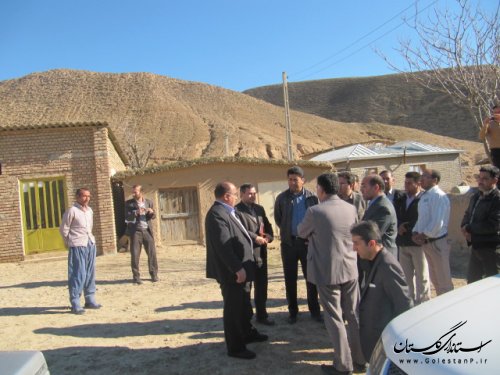 بازدید مدیرکل دفتر فنی و بنیاد مسکن استان از طرح هادی روستاهای کلاله