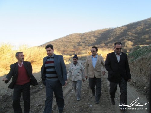 فرماندار گالیکش از محل اجرای پروژه لایروبی بند انحرافی صادق آباد بازدید کرد