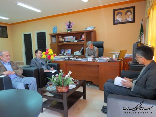 دیدار مدیر کل منابع طبیعی و آبخیزداری استان با فرماندار شهرستان آق قلا