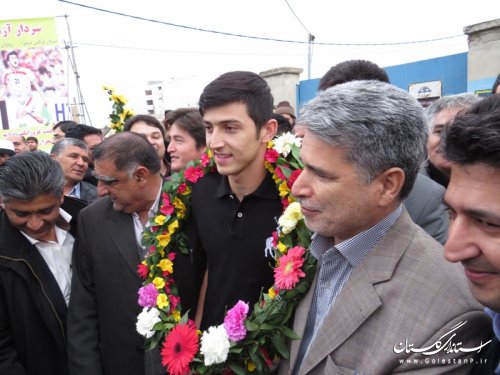 استقبال گرم فرماندار و مسئولین شهرستان آق قلا  از سردار آزمون
