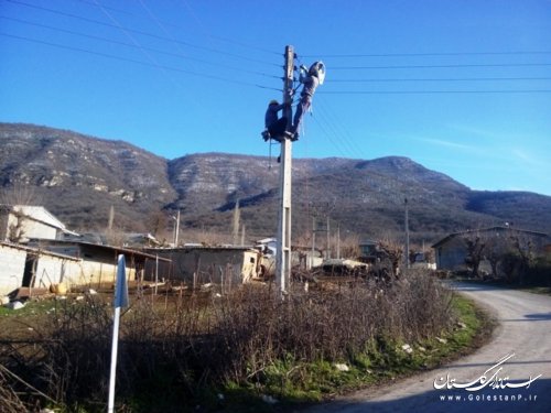 چراغ روشنایی معابر روستای توتلی تمک نصب شد